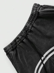 Zipper Design Long Street Wear Drawstring Baggy Sweatpants
