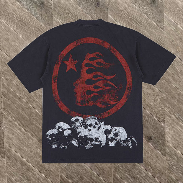 casual skull print T-shirt