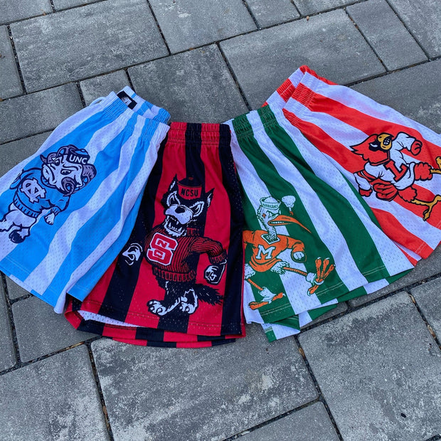 Tar Heels Casual Street Rugby Mesh Shorts