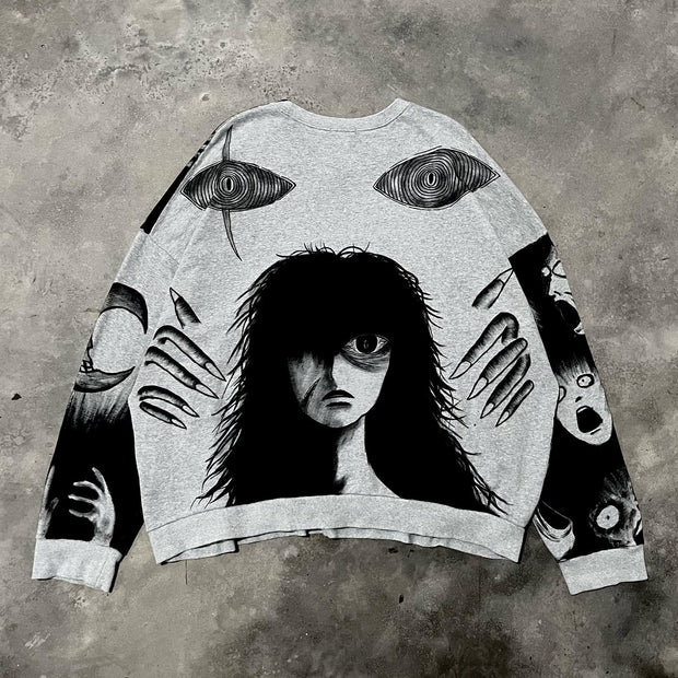 Sun God casual street graffiti sweatshirt