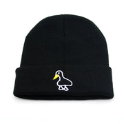Casual yellow-billed duck men and women outdoor knitted hats
