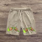 Casual personality trend printing sports shorts