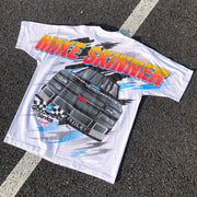 No.3 Racing Street Style Print Short Sleeve T-Shirt