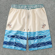 Casual Printing Cartoon Digital Loose Short Sleeve Shirt Shorts Set