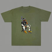 Hip Hop Vintage Print Street Short Sleeve T-Shirt