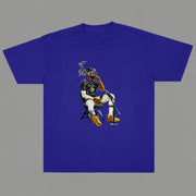 Hip Hop Vintage Print Street Short Sleeve T-Shirt