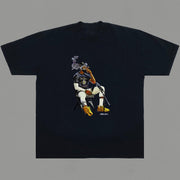 Hip Hop Vintage Print Street Short Sleeve T-Shirt