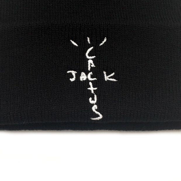 Cactus embroidered warm knitted hat