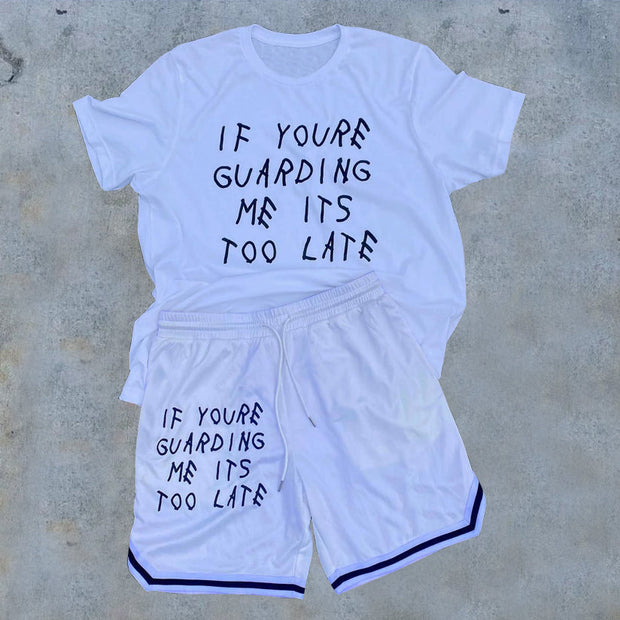 Fashion personality letter printing preppy style suit
