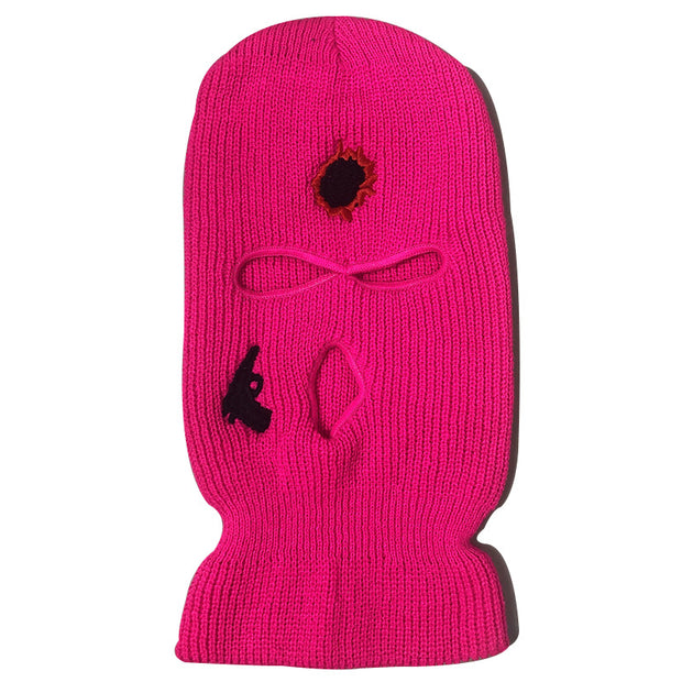 Hip Hop Gun Embroidery Knit Hat