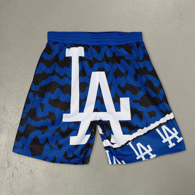 Vintage printed hip-hop trendy shorts
