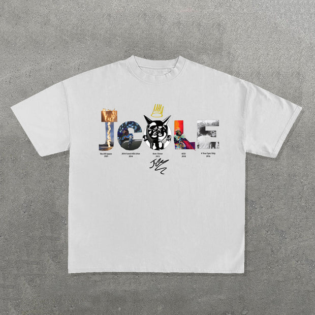 Album Print Short Sleeve T-Shirt