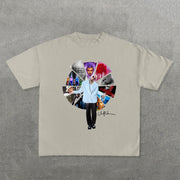 Chris Brown Music Album Print Short Sleeve T-Shirt