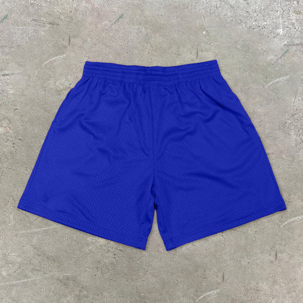 New York Pattern Casual Street Mesh Shorts