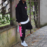 Street style trendy design printed casual trousers