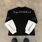 Street color contrast stitching youngboy sweatshirt