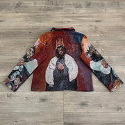 King Print Long Sleeve Zipped Jacket