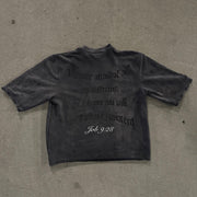 Stylish Vintage Jesus Print Loose T-Shirt
