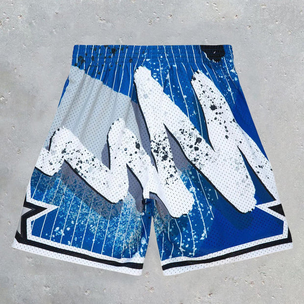 Statement print sporty casual shorts