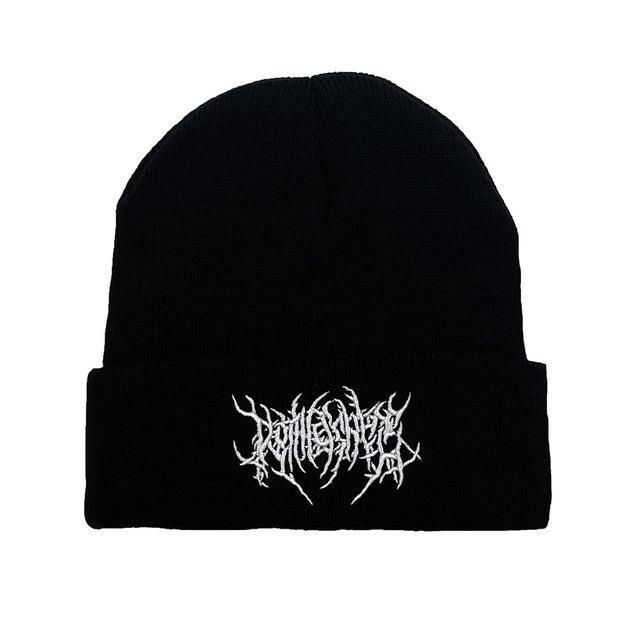 Embroidered Autumn Warm Knitted Ski Beanie Hat