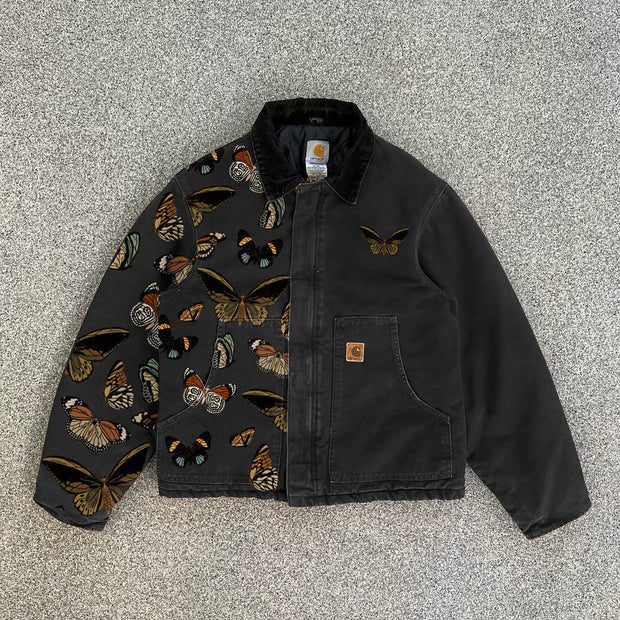 Butterfly lapel fleece jacket