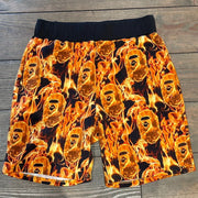 Hawaiian print casual shorts