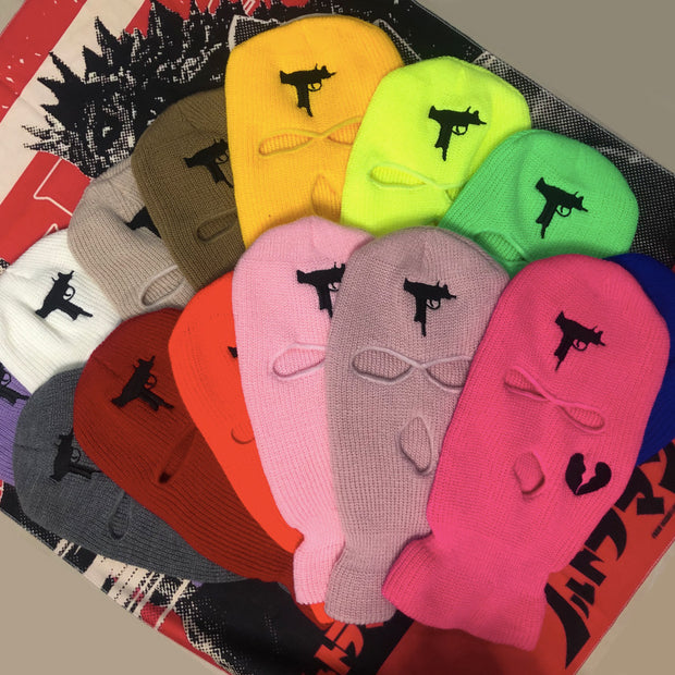 Broken heart street three-hole cap ski mask hat