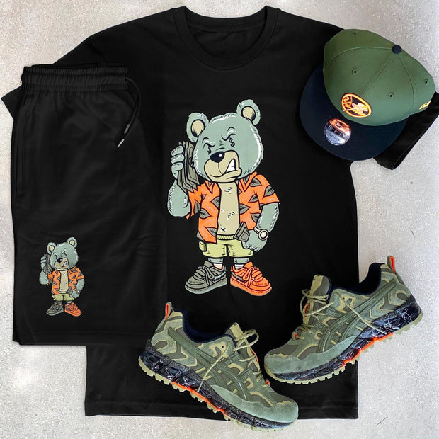 Casual Bear Print Tracksuit