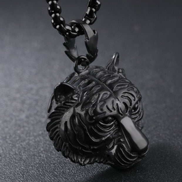 Vintage Tiger Head Personality Pendant