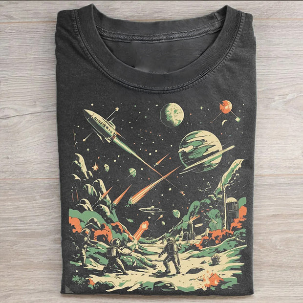 Space Battle Vintage T-shirt
