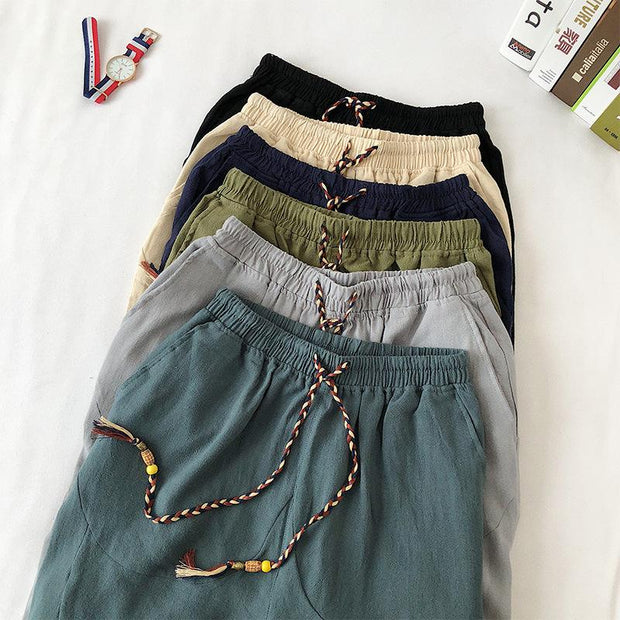 Pure color thin solid color shorts