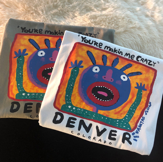 Personality printed loose t-shirt