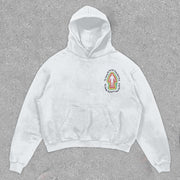 Stylish printed graphic preppy hoodie