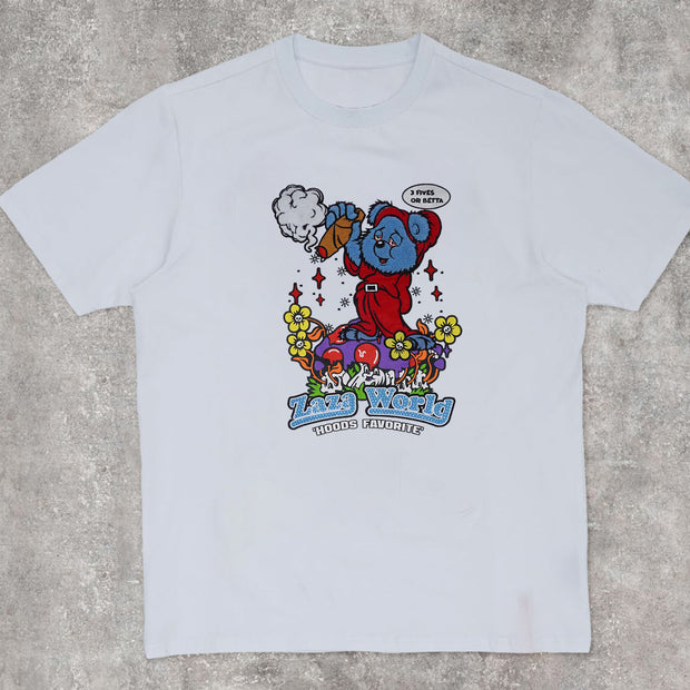 Retro Bear Casual Fashion Short Sleeve T-Shirt