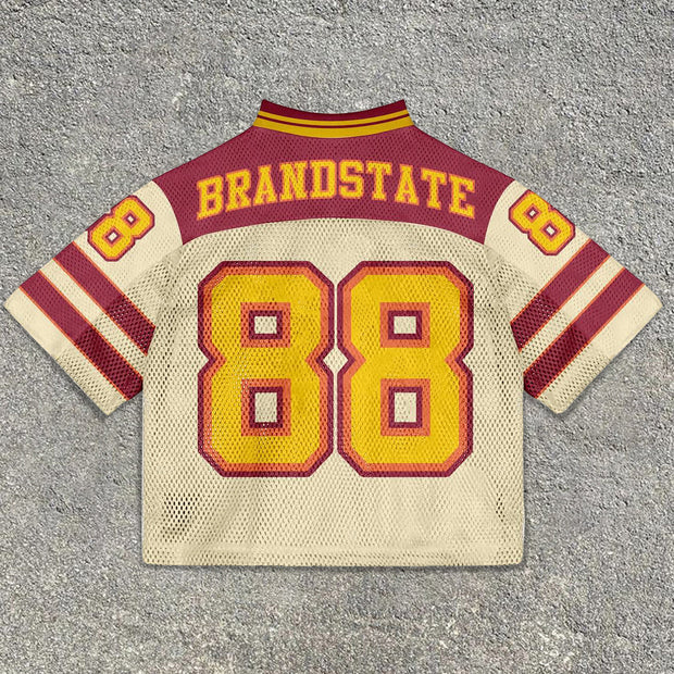 Vintage 88 print mesh sports T-shirt