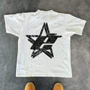 Mask Girl Print Short Sleeve T-Shirt