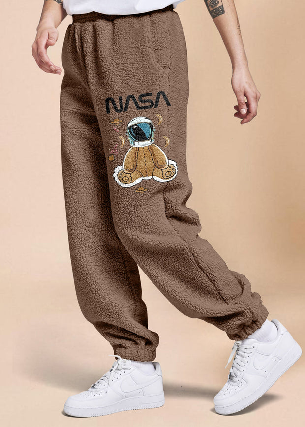 Vintage Tide Brand Printed Fleece Street Pants