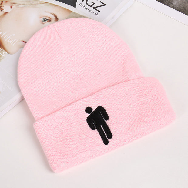 Fashion billie embroidery villain knit hat for men and women
