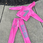 Casual Street Hoodie Pants Two-Piece Set
