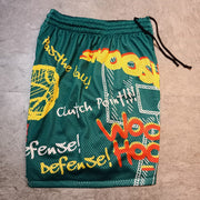 Fashionable preppy print sports double-layer shorts