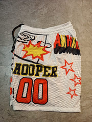 Fashionable preppy print sports double-layer shorts