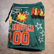 Fashionable preppy print sports double-layer shorts