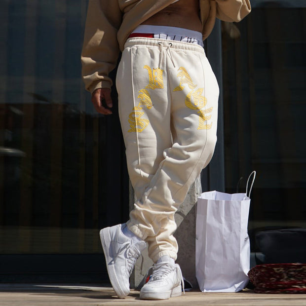 Retro Street Hip-Hop Print Sweatpants