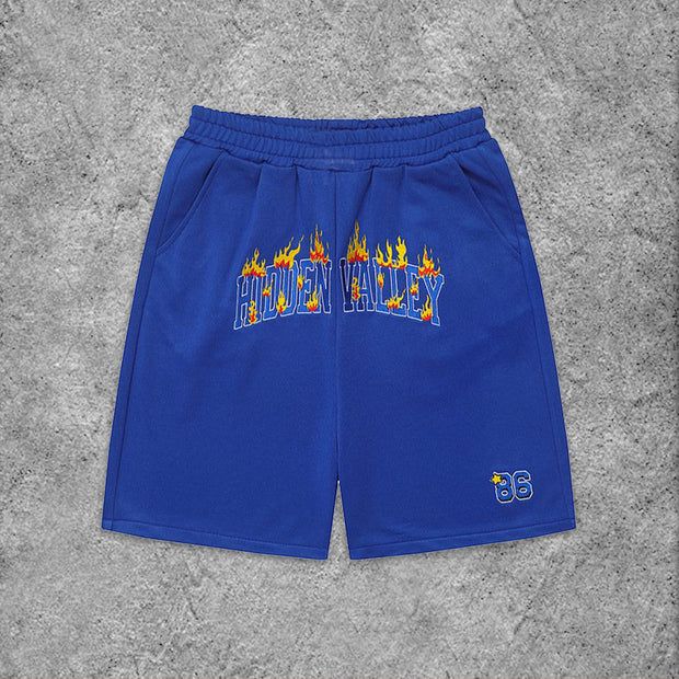 Street Letter Print Shorts