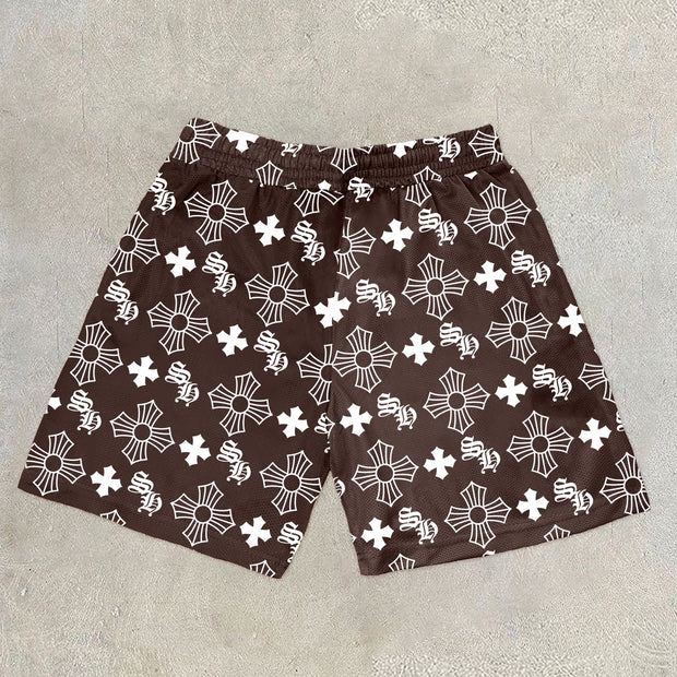 Retro Casual Street Hip Hop Mesh Shorts
