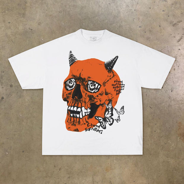 Fashion personality printed round neck T-shirt