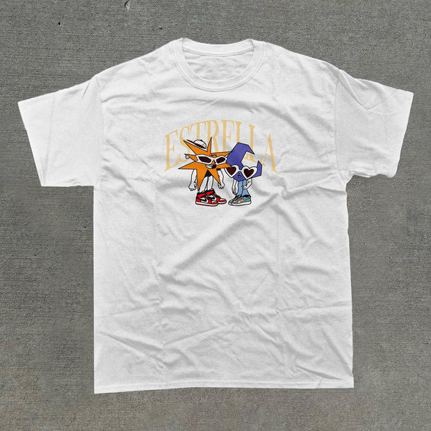 Casual personalized printed round neck T-shirt