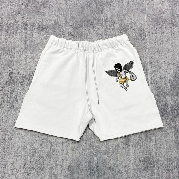 Angel Money Print Track Shorts