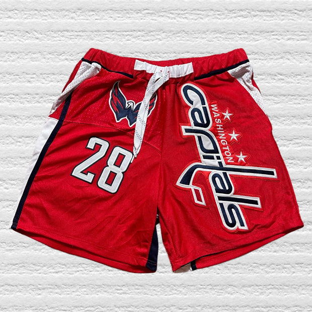 Hockey patchwork shorts