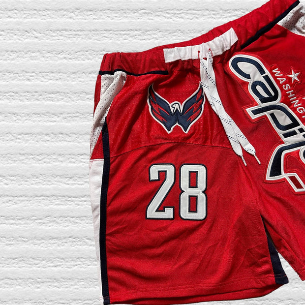 Hockey patchwork shorts